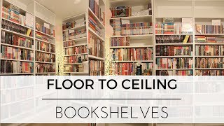 Building Floor to Ceiling Bookshelves  Organizing Books [upl. by Aniryt644]