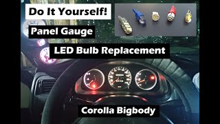 DIY Panel Gauge LED bulb replacement for 9397 Toyota Corolla Bigbody [upl. by Lrae]