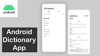 Android dictionary app created on android studio with external database [upl. by Bina]