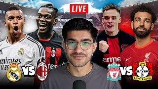 Real Madrid vs Milan  Liverpool vs Leverkusen UCL LIVE WATCHALONG [upl. by Thanos]