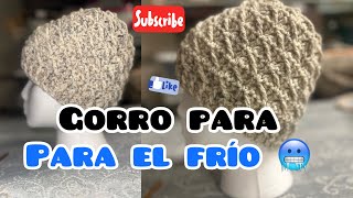 ✨ASOMBROSO PATRÓN de GANCHILLOGorro para hombre a crochet Beanie hat mencrochet gorro20 [upl. by Sahcnip]