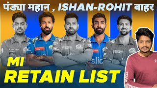 IPL 2025  MI Retain Players List and Release Players Before Mega Auction  MY Cricket Production [upl. by Leonelle]