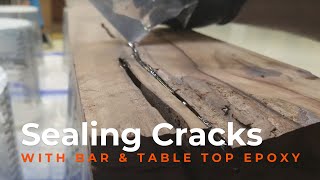 Filling cracks in wood with epoxy NO MORE BUBBLES [upl. by Stratton]