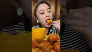 Asmr eating fried chicken with cheese [upl. by Pennie]