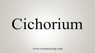 How To Say Cichorium [upl. by Thinia]