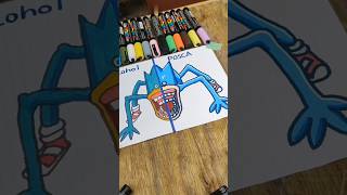 Alcohol vs Posca Markers Shin Sonic Tapes drawing shorts art sonic [upl. by Caylor]