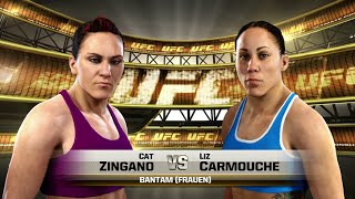 Cat Zingano Vs Liz Carmouche  Epic EA UFC Fight [upl. by Suaeddaht]