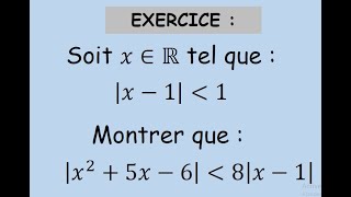 Ordre dans IR Série 2 Exercice 10Valeur absolueTCSFTronc commun science français [upl. by Gal]