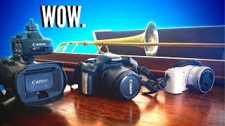 Canon XA11 Canon EOS T2i Sony A5100 Camera Review [upl. by Briggs]