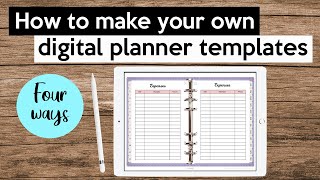 How to make digital planner templates  Goodnotes amp other PDF apps [upl. by Ehling]