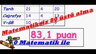 Kpssde Matematiksiz 80 üstü nasıl alınırÖnlisans ve ortaöğretim için [upl. by Nylarad]