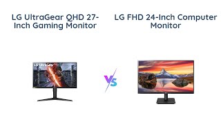 🎮 LG UltraGear QHD 27Inch Gaming Monitor vs LG FHD 24Inch Computer Monitor 🖥️ [upl. by Montague969]