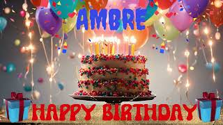 Visit my channel for the full videoHappy Birthday AMBREhappybirthdaytoyoujoyeuxanniversaire [upl. by Ramburt]