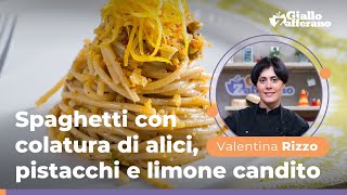 SPAGHETTONI con colatura di alici pistacchi e limone candito della chef salentina Valentina Rizzo😍😋 [upl. by Oswal]