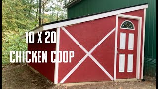 A 10x20 Chicken Coop with Electricity and Ventilation chickens homesteading [upl. by Annaillil]