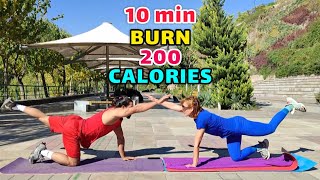 BURN 200 CALORIES with this 10 min cardio workout  HIIT Workout at home  No Equipment [upl. by Corie]