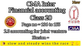 new cma inter financial accounting joint venture theory part tamil subikshasolosign jointventure [upl. by Eelyab]