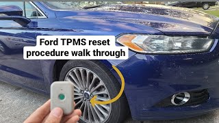 HOW TO Reset your Ford TPMS  Ford Fusion TPMS Reset procedure [upl. by Naitsirc]