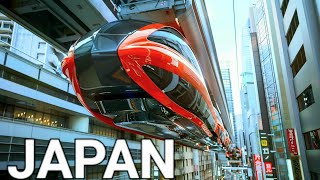 🇯🇵 TOKYO JAPAN FUTURISTIC JAPAN UPSIDEDOWN TRAIN RIDING THE WORLDS LONGEST SKY TRAIN CHIBA [upl. by Alleram]