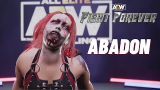 AEW Fight Forever  Abadon Entrance Signature Finisher [upl. by Ahsyek]