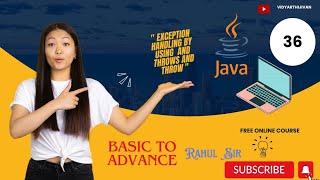 Mastering Exception Handling in Java Using throw and throws [upl. by Birecree]