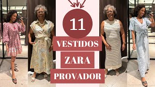 NO PROVADOR ZARA  11 VESTIDOS NOVA COLEÇÃO PRIMAVERA VERÃO 24 ZARA [upl. by Leopoldine]