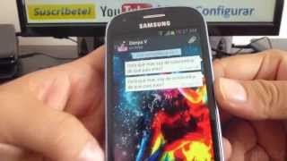 como agregar contactos a whatsapp de costa rica en samsung Galaxy S3 mini i8190 español Full HD [upl. by Riggins780]