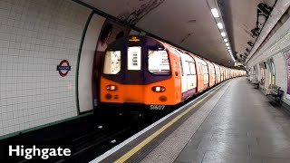 Highgate  Northern line  London Underground  1995 Tube Stock [upl. by Harol]