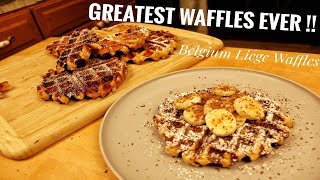 Greatest Waffle Recipe  Belgian Liege Waffles [upl. by Blinny]