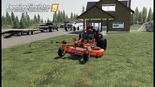 NEW ZERO TURN MOWER  FARMING SIMULATOR 19  ROLE PLAY [upl. by Adey]