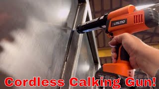 olmlmo Cordless Caulking Gun Dripless Caulk Gun Adjustable Speed Electric Silicone Caulking Tool [upl. by Elorac545]