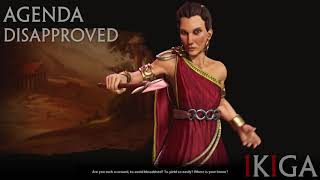 GREECE  GORGO THE QUEEN OF SPARTA ALL VOICED QUOTES amp DENOUNCE  CIVILIZATION VI  CIV VI [upl. by Acsirp]