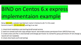 Simple BIND Named installation on Centos 6 [upl. by Kcirredal]