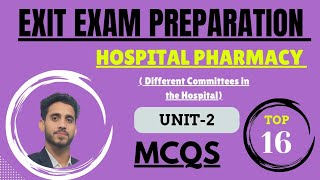 Unit 2  MCQs  Different Committees in hospital Pharmacy  Questions with answers  in Hindi [upl. by Der]