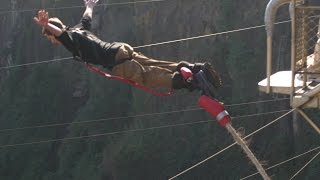 Victoria Falls Bungee Jump  Perfect Form [upl. by Aelahs]