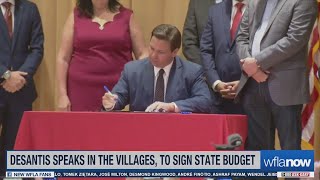 Governor DeSantis signs state budget slams President Biden in press conference [upl. by Alethia330]