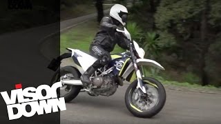 Husqvarna 701 Supermoto and 701 Enduro  Visordown Road Test [upl. by Odracir]