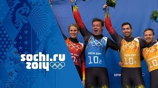 Luge  Luge Team Relay  Germany Win Gold  Sochi 2014 Winter Olympics [upl. by Imac790]