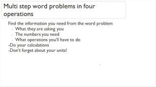 Multistep word problems in four operations [upl. by Uok]