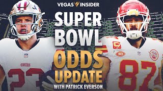 NFL Super Bowl Final Odds Update San Francisco 49ers vs Kansas City Chiefs  NFL Line Movement [upl. by Tigges]