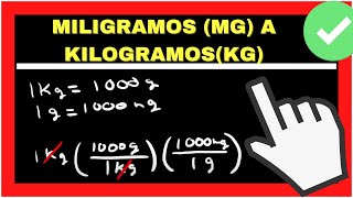 ¿Cuántos miligramos hay en un Kilogramo💥 CONVERSIONES💥 [upl. by Leira]