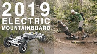 Shredding bike trails on the new Trampa Twin Pro Drive Electric Mountainboard [upl. by Afrika]