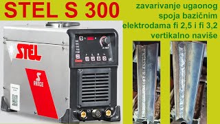 S300 Zavarivanje ugaonog spoja bazičnim elektrodama fi 25 i fi 32 vertikalno naviše [upl. by Leivad79]