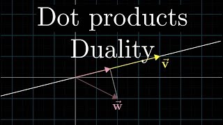 Dot products and duality  Chapter 9 Essence of linear algebra [upl. by Hoover]