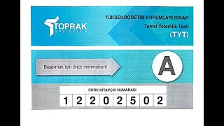 TOPRAK TYT2 DENEME MATEMATİK ÇÖZÜMLERİ [upl. by Anerul]