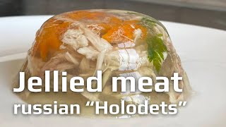 Chicken feet jellied meat recipe Salted meat jelly with natural collagen  Holodets [upl. by Aitram]