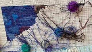 Cross Stitch Tutorial How I Manage Multiple Needles [upl. by Ailemak]