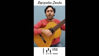 Como tocar repiqueteo Zamba zamba guitarra folklore tutorial rasguido [upl. by Oeflein30]