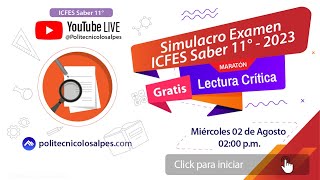 📚✍️ Lectura Crítica  Simulacro examen ICFES Saber 11° Maratón 📚✍️ [upl. by Alatea154]