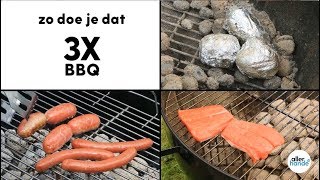 Zo doe je dat worst grillen zalm grillen aardappel poffen op de BBQ  Allerhande [upl. by Ernald920]